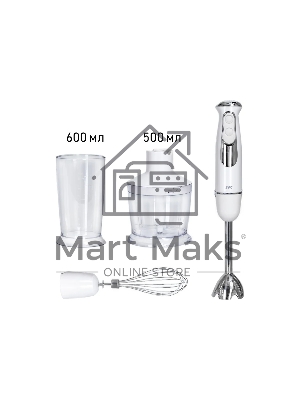 Блендер погружной JVC JK-HB5122 1200 Вт, 2 скорости, 5 уровней мощности