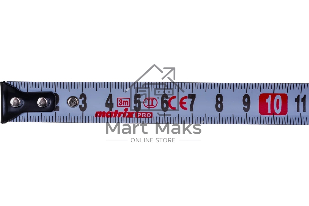 Рулетка MATRIX Autostop, 3 м х 16 мм двухкомпонентный корпус 32550