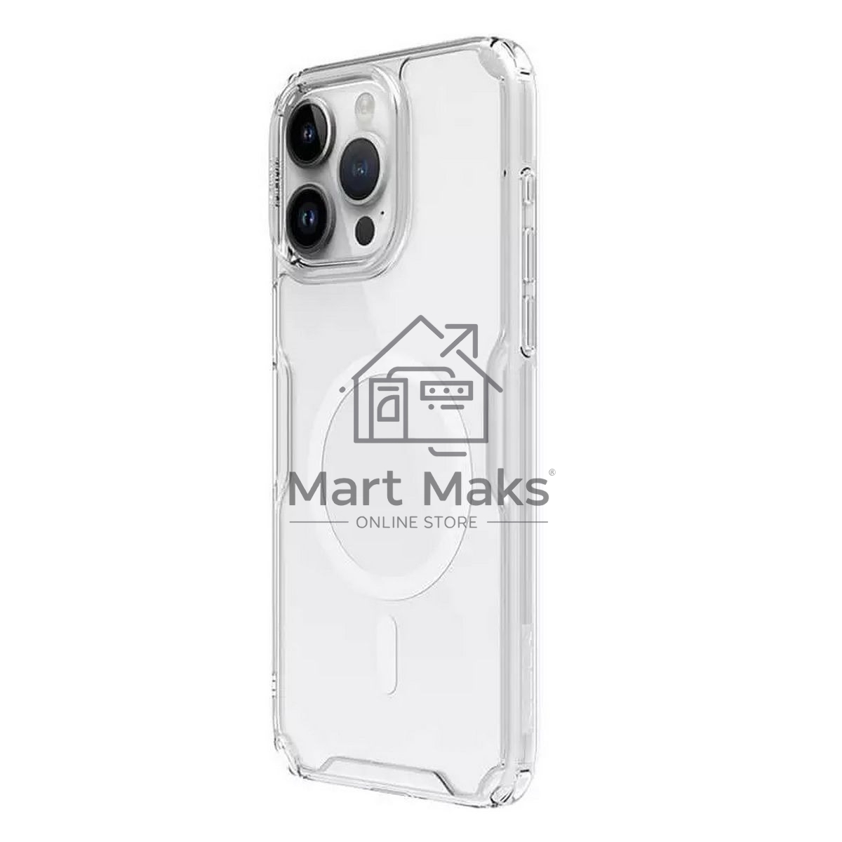 Чехол Nature TPU Pro Magnetic Case, белый, (AP IP15 Pro Max)