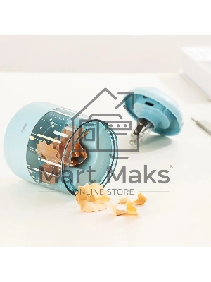 Точилка для карандашей электрическая Deli EH508-BL, 1 отверстие, пластик, синий (батарея)