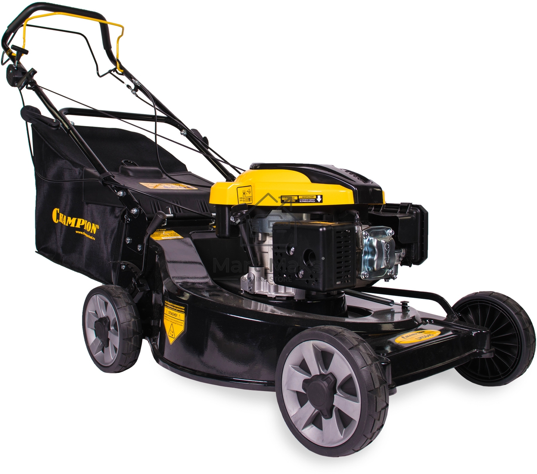 Газонокосилка Champion LM5645 4,4кВт привод 560мм 75л 25-80мм 1рычаг/8, 44кг3в1