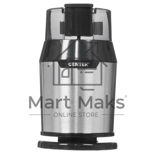 Кофемолка Centek CT-1362 (сталь) 200Вт, 60гр, стальн стакан, стальн чаша, прозрачная крышка