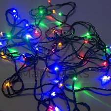 Гирлянда светод. рисовая Funray RL-540M, 5м, 40LED, мульти (4цв.), темно-зел. шнур 0,7м, контроллер,