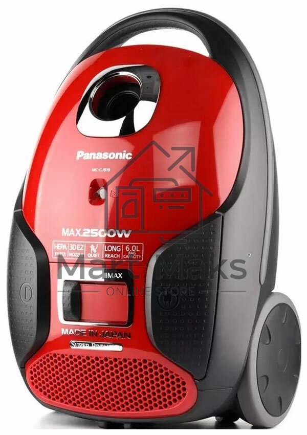 Пылесос Panasonic MC-CJ919R красный, 2500 Вт, уборка сухая, пылесборник мешок 6 л
