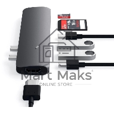 Док-станция Satechi ST-CMBPM, USB Type-C, HDMI/Thunderbolt 3/USB Type-C/SD/microSD/USB 3.0, USB