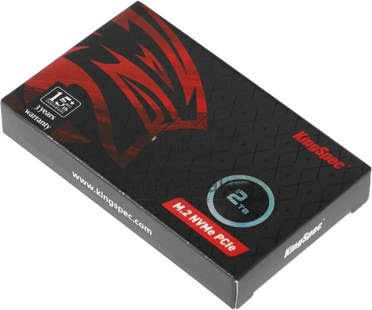Накопитель SSD KingSpec NX-2TB, 2000GB, PCIe 3.0 x4, M.2 2280, NVMe, R/W 3400/3100