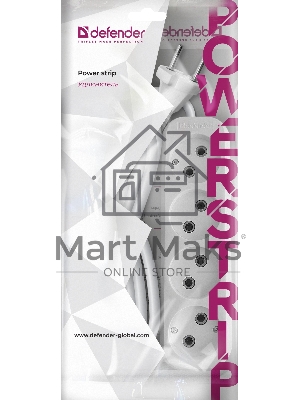 Удлинитель без заземления Defender B240 10 А, 3 м, без заземления