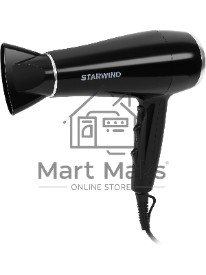 Фен Starwind SHD 7080 2000Вт черный/хром