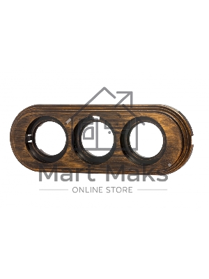 Рамка Bironi BF1-630-25 3-х постовая ретро пластик бронза