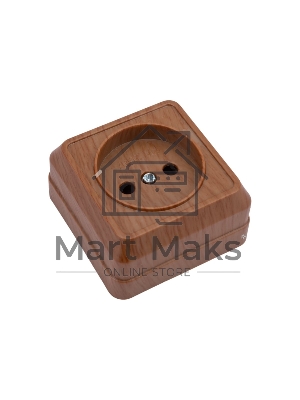 Розетка 1-м ОП Октава 10А IP20 без заземл. дуб ИЭК ERO10-K04-10-DC