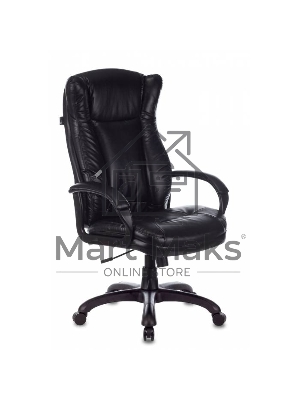 Кресло руководителя Бюрократ CH-879N Leather Venge черный, искусственная кожа, крестовина пластик
