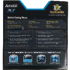 Мышь проводная A4Tech X-710MK черный, 2000 dpi, USB, кнопки - 7