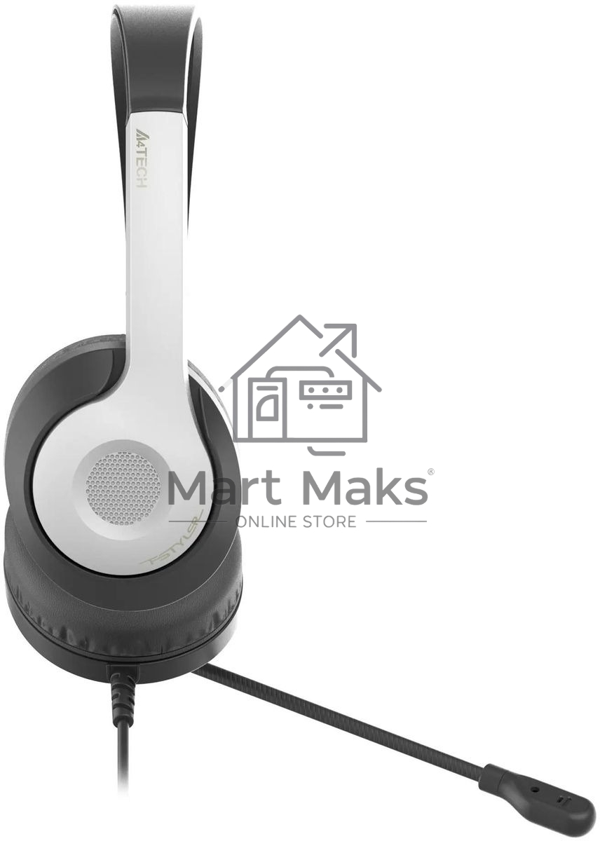 Гарнитура проводная с микрофоном A4Tech Fstyler FH100U белый/черный 2м