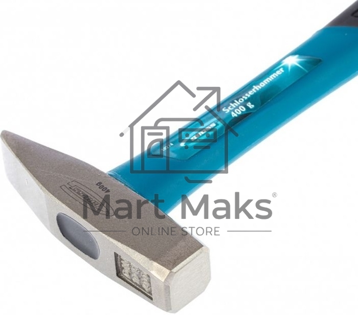 Молоток слесарный Gross 10274 400 г, квадратный боек, фибергласовая обрезиненная рукоятка