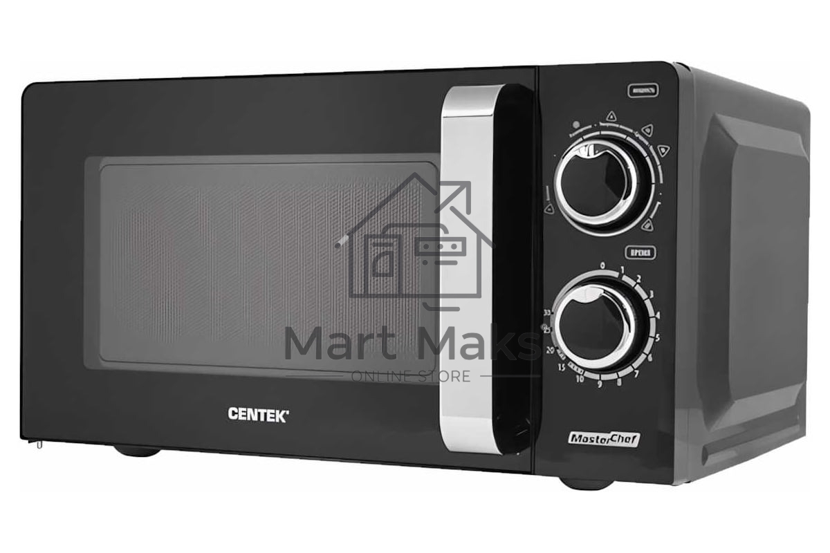 Микроволновая печь Centek CT-1575 черный, 20 л, 700 Вт, переключатели - поворотный механизм