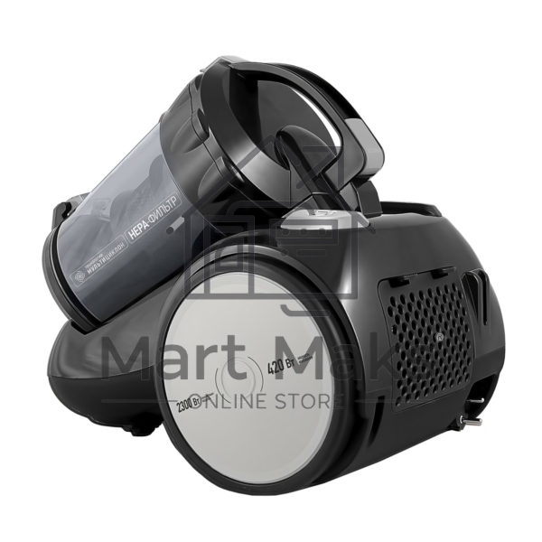 Пылесос Centek CT-2524 черный/серый, 420/2300 Вт, уборка сухая, пылесборник контейнер, 2 л