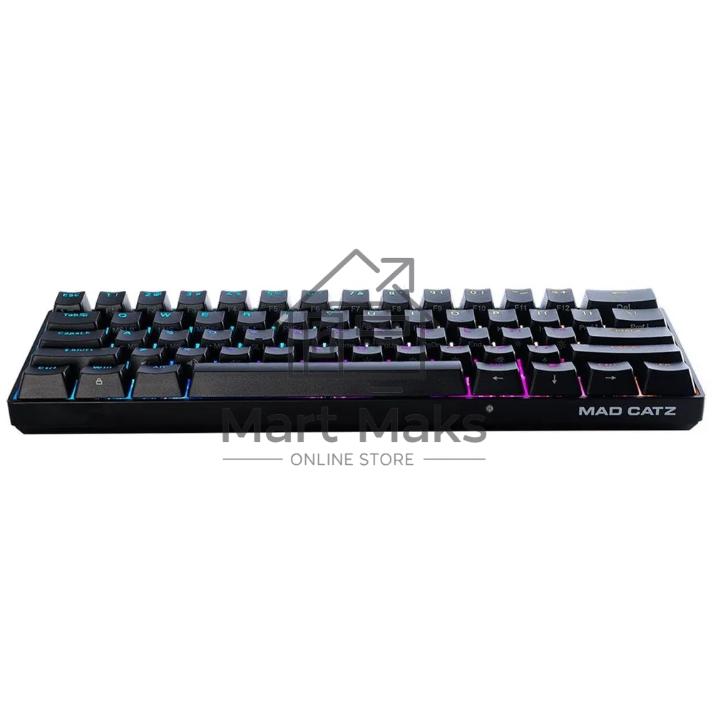 Игровая клавиатура Mad Catz S.T.R.I.K.E. 6 US БЕЗ РУССКОЙ РАСКЛАДКИ чёрная (Mad Catz RED Switch, 61 кл., RGB подсветка, USB)