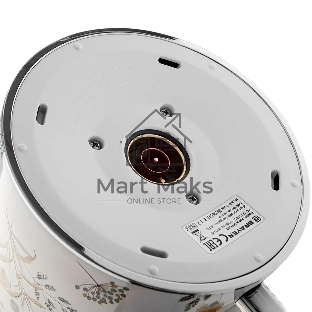 Чайник электрический BRAYER BR1083, 1.7л, стальной корпус
