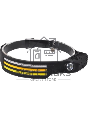 Фонарь налобный Gauss GFL412 черный 13Вт лам.:светодиодный встроенный аккумулятор