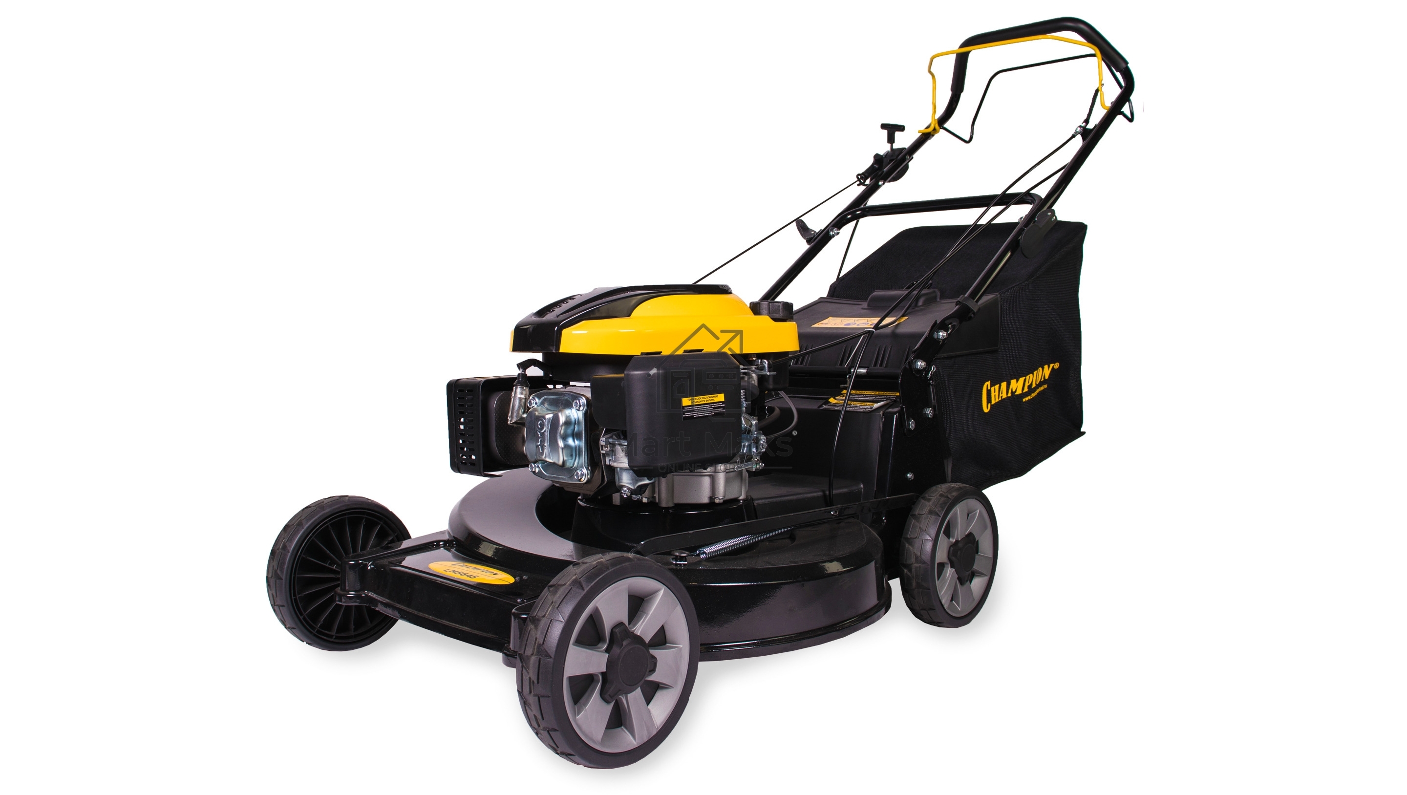 Газонокосилка Champion LM5645 4,4кВт привод 560мм 75л 25-80мм 1рычаг/8, 44кг3в1