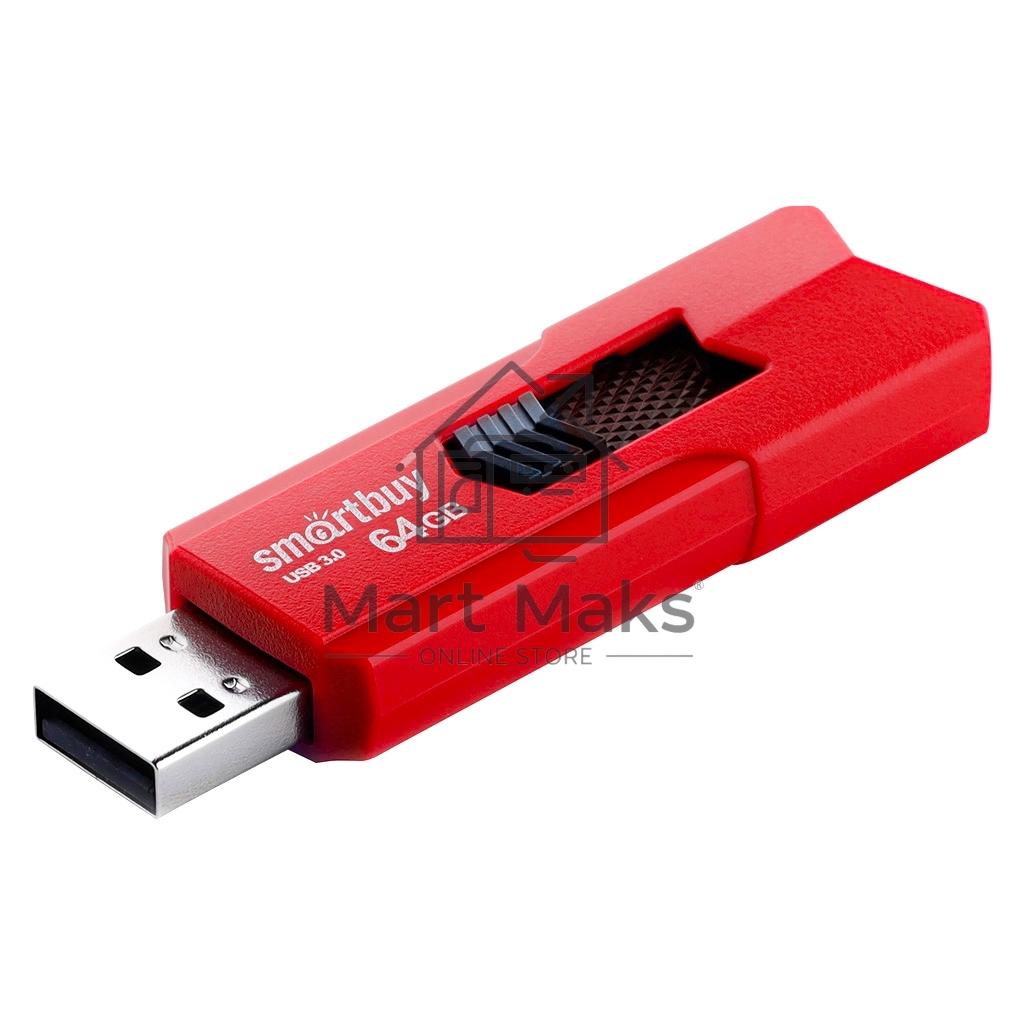 Флешка USB 64 Gb USB <USB 3.0> Smartbuy STREAM красный (SB64 GbST-R3)