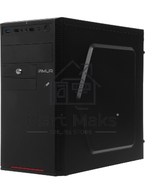 Компьютер Amur Нарвал B7I21 MT i3 12100 (3.3) 16Gb SSD 256Gb UHDG 730 FreeDOS GbitEth 400W мышь клавиатура черный (RUS) (2147002)