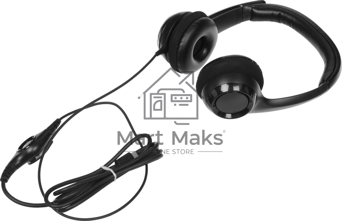 Гарнитура проводная Logitech Headset H390 USB черный