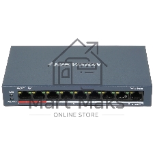 Коммутатор Hikvision DS-3E0109P-E/M(B), 8×100 Мбит/с PoE+ + 1×100 Мбит/с, неуправляемый