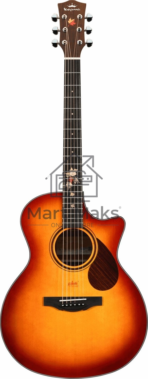 Электроакустическая гитара Kepma F0EPRO-BS цвет Cherry Burst