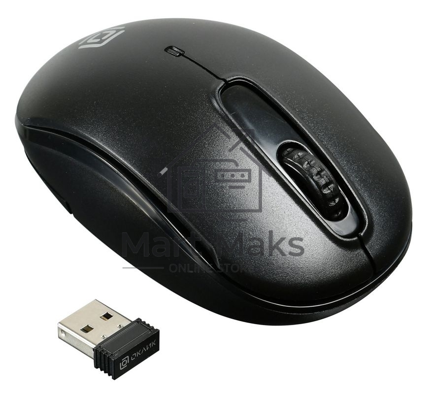 Мышь беспроводная Oklick 505MW черный, 1000 dpi, радиоканал, USB, кнопки - 3