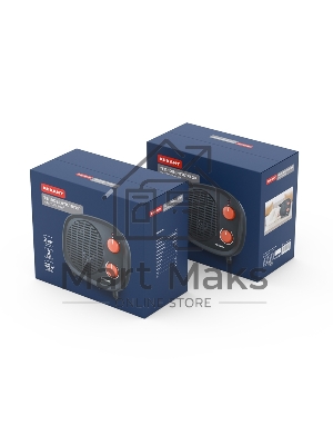 Тепловентилятор Rexant 60-0034, черный, 2000 Вт, 20 м2, термостат