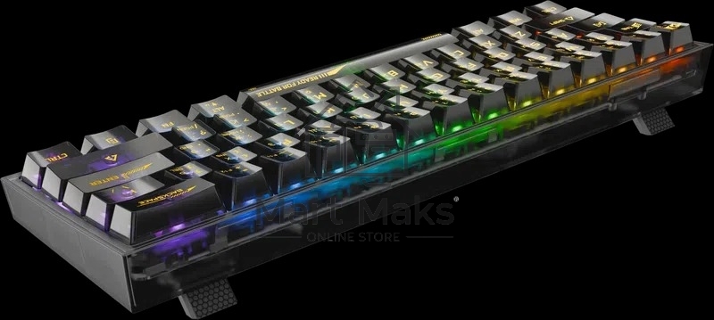 Игровая клавиатура Redragon Fizz прозрачно-черная 71737 (USB, +ICE, 61 кл., RGB подсветка)