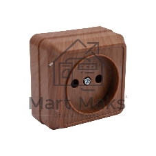 Розетка 1-м ОП Октава 10А IP20 без заземл. дуб IEK ERO10-K04-10-DC