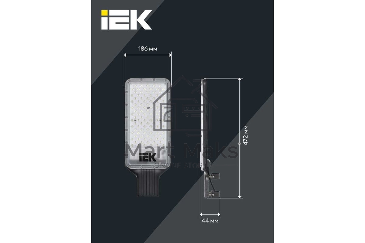 Светильник светодиодный IEK ДКУ 1011-150Ш 5000К IP65 консольный LT-DKU1-1011-150-50-K03