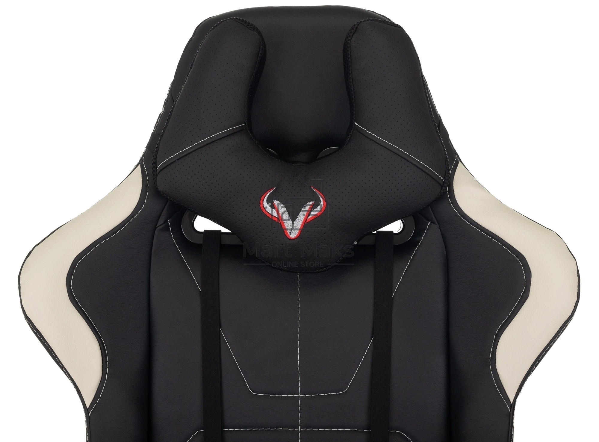 Кресло игровое Бюрократ VIKING 5 AERO WHITE черный/белый искусственная кожа
