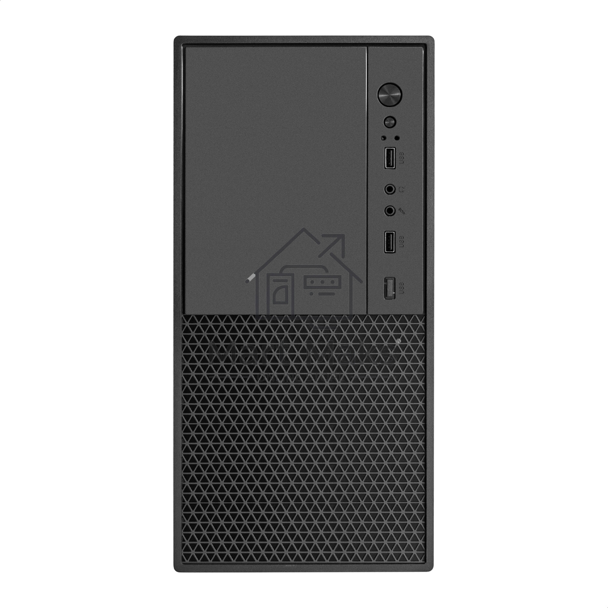 Корпус Minitower ExeGate BAA-308M-AAA350 (mATX, БП AAA350 с вент. 8см, 2*USB, HD Audio, черный)