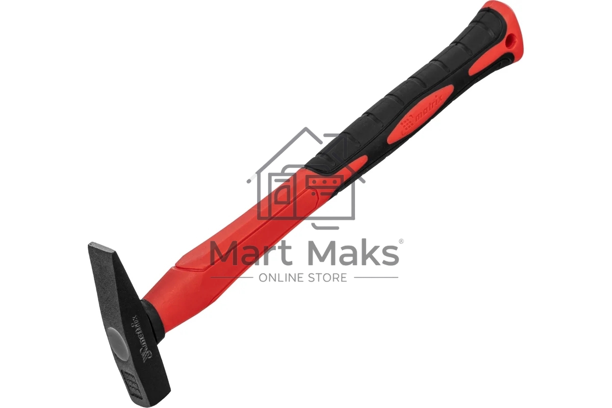 Молоток слесарный Matrix ''optimal'', 100 г, фибергласовая обрезиненная рукоятка, квадратный боек