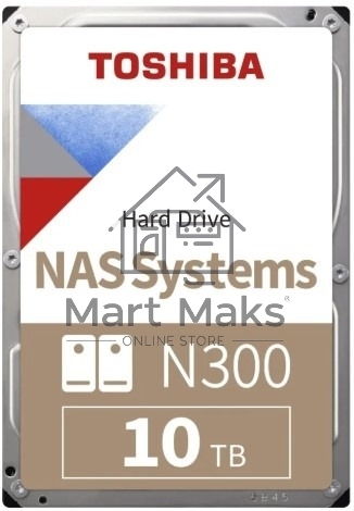 Жесткий диск HDD Toshiba N300 10Tb 7200rpm SATA-III 512Mb 3.5
