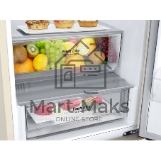 Холодильник LG GC-B459AEMW бежевый двухкамерный 234/110л морозилка снизу, No Frost