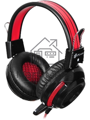 Наушники Oklick HS-G300 черный/красный 2.2 м мониторы оголовье (AH-V1)