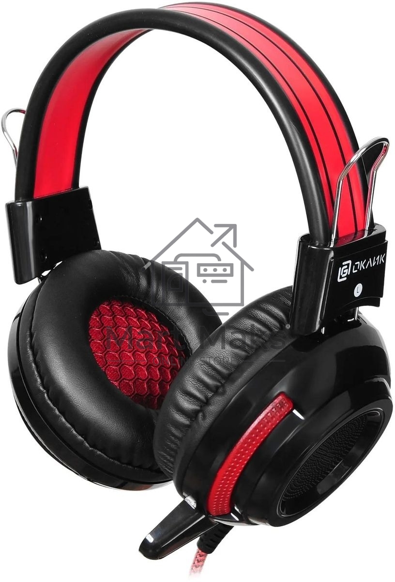 Наушники Oklick HS-G300 черный/красный 2.2 м мониторы оголовье (AH-V1) Наушники Oklick HS-G300 черный/красный 2.2 м мониторы оголовье (AH-V1)