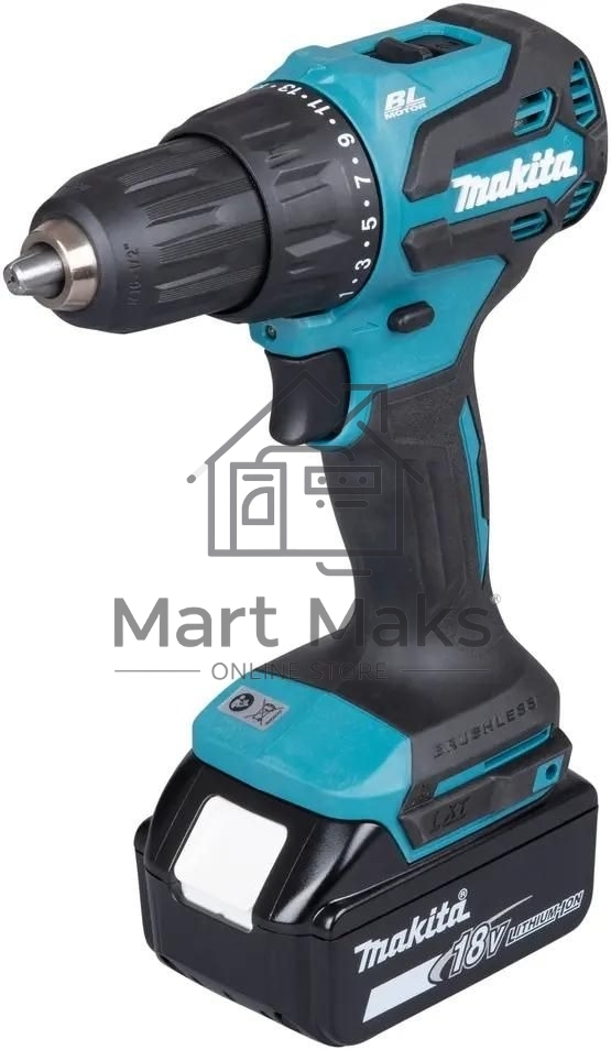 Дрель-шуруповерт Makita DHP490SFJ аккум. патрон:быстрозажимной