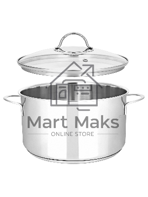 APPETITE SH05193 pretty 1,9 л(Кастрюля из нержавеющей стали 1,9 л, стеклянная крышка с ободком и пароотводом, диаметр 16см.)