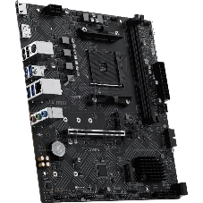 Материнская плата MSI PRO B550M-B, AM4, AMD B550, 2xDDR4 (до 64 ГБ), 4xSATA, 2xM.2 (PCIe 4.0/3.0), 1xPCIe 4.0 x16, 1xPCIe x1, 1xHDMI, 1xDP, 1x1Gb LAN, 4xUSB-A 5Gbps, 2xUSB-A 2.0, 1xPS/2, 3x3.5 мм, 7.1, чёрный, mATX
