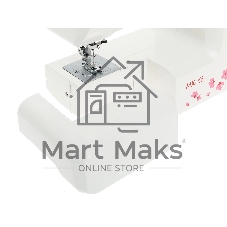 Швейная машина Janome MX 55 белый/розовый, электромеханическая, вертикальный качающийся, 15 операций, петля полуавтомат