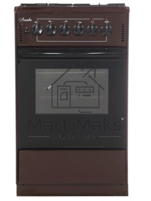 Плита комбинированная Лысьва ЭГ 401-2у коричневый, конфорок 4 шт, духовка 57 л, 50 см x 84 см x 60 см
