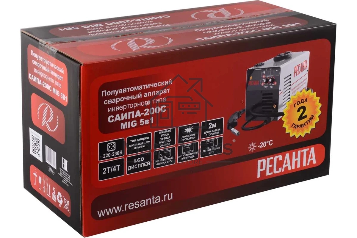 Сварочный аппарат инверторный п/а САИПА-200C Ресанта