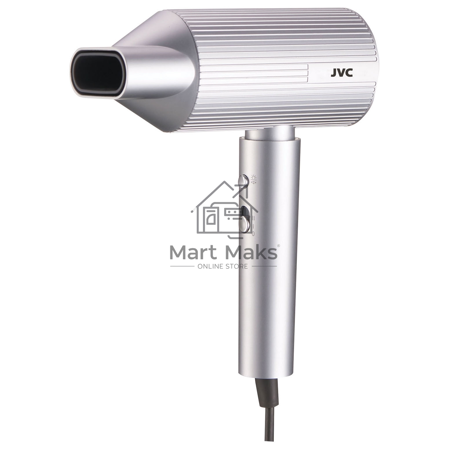 Фен JVC JHD012 1800 Вт, серебристый