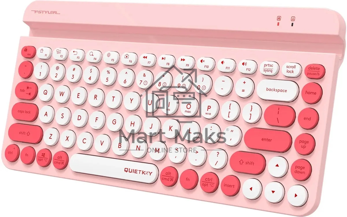 Клавиатура A4Tech Fstyler FBK30 розовый USB беспроводная BT/Radio slim Multimedia (FBK30 RASPBERRY)