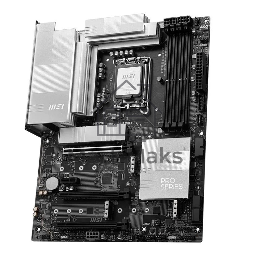 Материнская плата MSI PRO Z890-P WIFI, LGA 1851, Intel Z890, 4xDDR5, 4xSATA, 4xM.2, 1xPCIe 5.0 x16, 2xPCIe 4.0 x4, 1xPCIe 3.0 x1, 1xHDMI, 1xDP, 1xUSB-C Thunderbolt 4, 1xUSB-C 3.2 Gen 2, 1x 5Gb LAN, 2xUSB-A 3.2 Gen 1, 1xUSB-A 3.2 Gen 2, 4xUSB-A 2.0, 3x3.5 